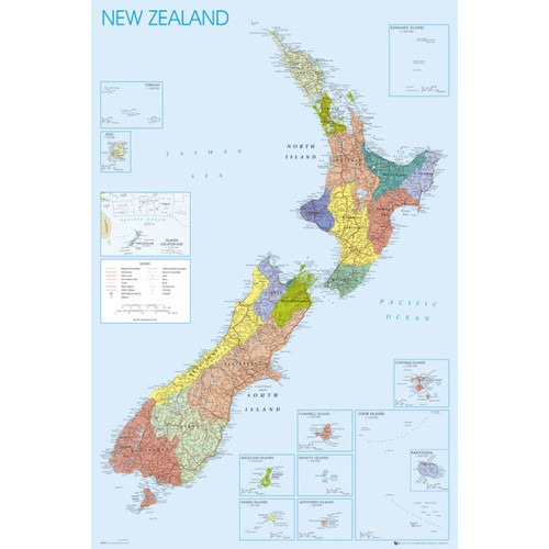 GN0612 뉴질랜드 지도